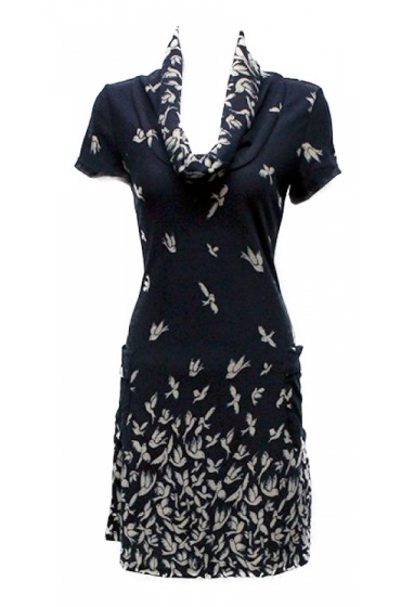 Flying Birds Tunic Navy