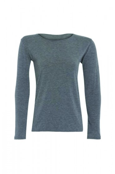 Long Sleeve Basic Top Light Grey