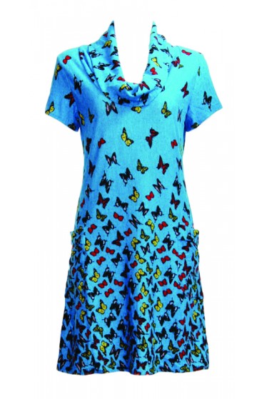 Mini Butterflies Tunic Blue