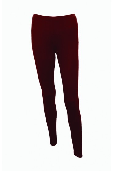 Plain Wine Red Leggings