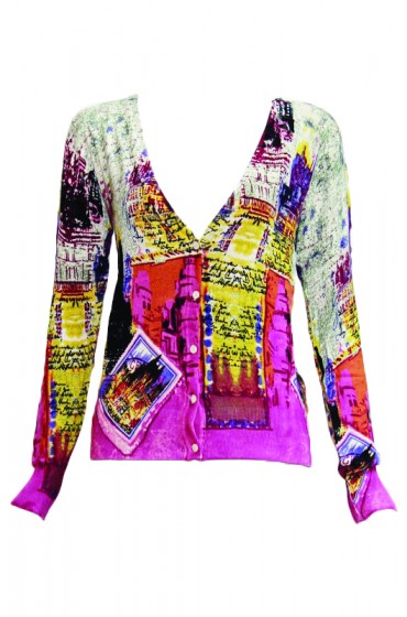 Postage Stamp Cardigan